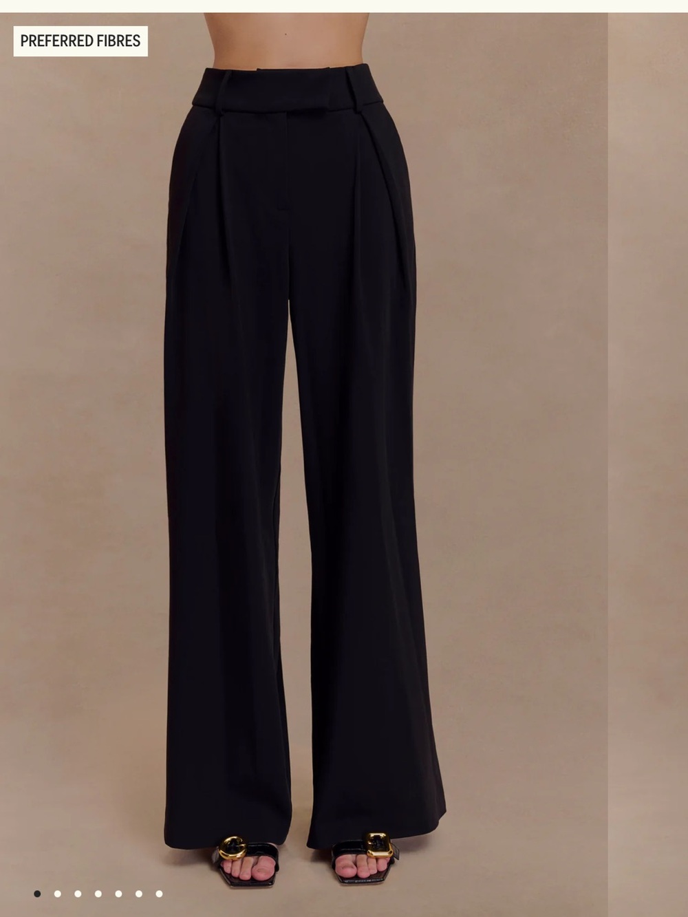 Meshki Jacqueline Pleated Wide Leg Pants - Black Small NWT